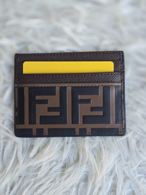 Stylish FF Embossed Cardholder Brown/Black