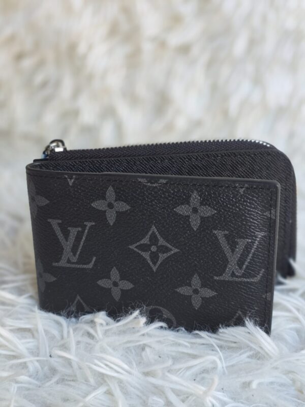 Stylish pattern compact wallet Black/Gray
