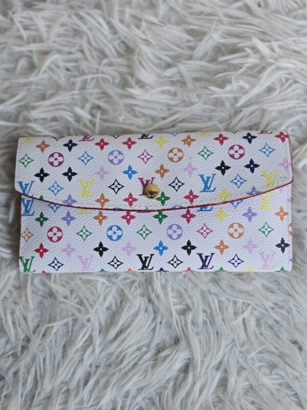 Vibrant Murakami wallet limited edition – White/Multicolored pattern