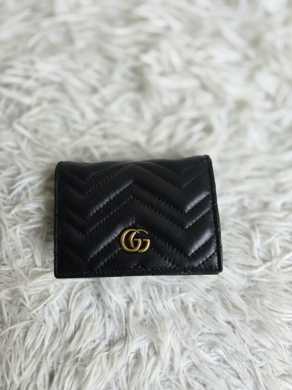 GG Marmont Wallet – Black/Gold
