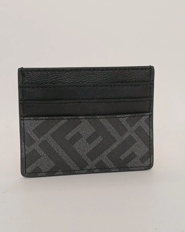 Diagonal leather card holder