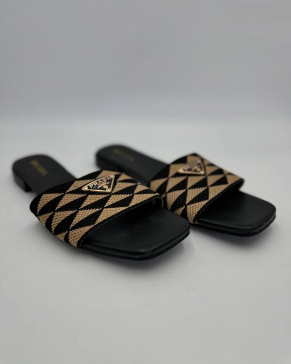 Embroidered Fabric Slides