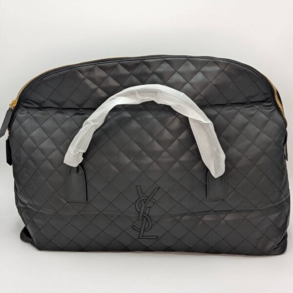 ES Giant Travel Bag in Quilted Leather – Black