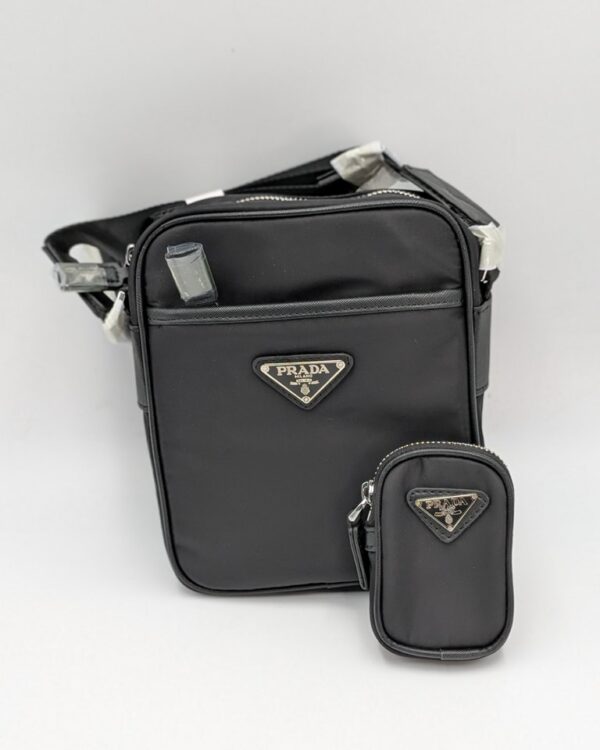 Re-Nylon and Saffiano Shoulder Bag