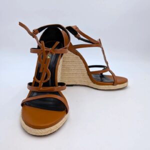 Cassandra Wedge Espadrilles in Vegetable-Tanned Leather - Noisette - Lux In The West