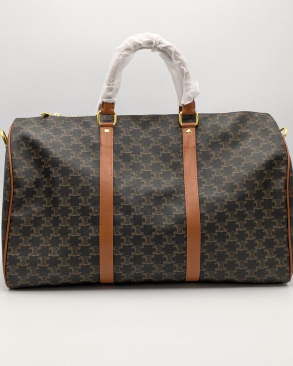Large Travel Bag in Triomphe Canvas and Calfskin
