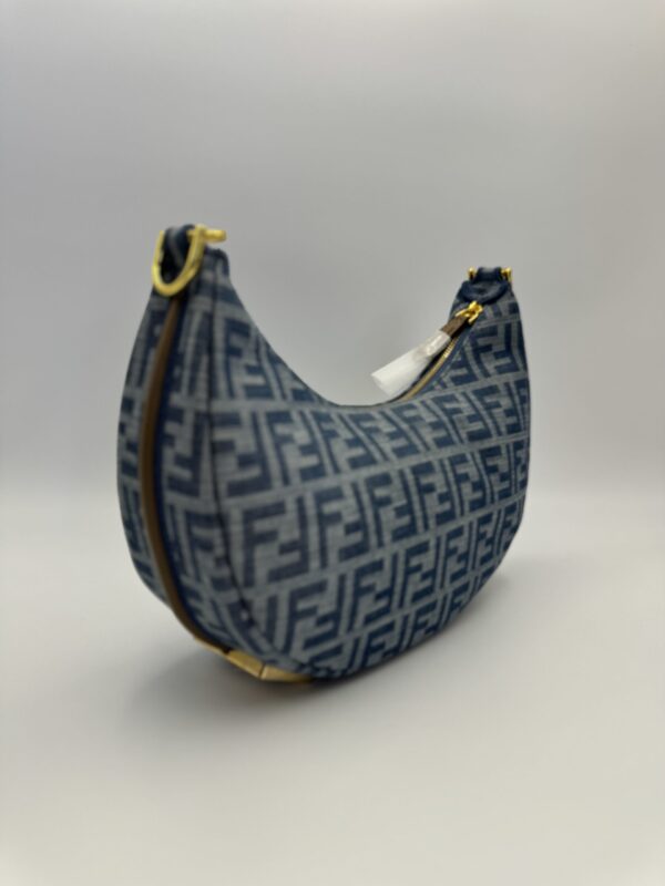 FF Graphy Small Dark chenille bag – Blue/Gold