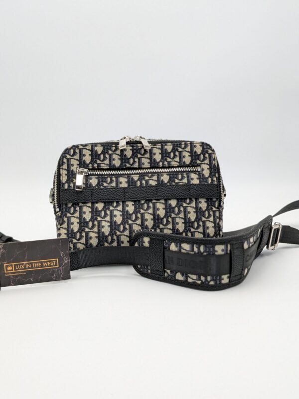 Men’s Safari Messenger Bag – Beige/Black