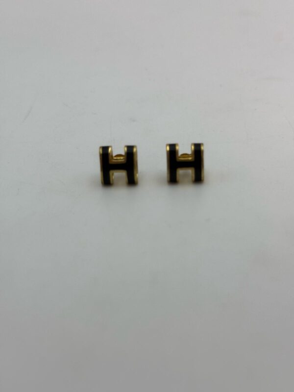 Mini Pop H Earrings Gold