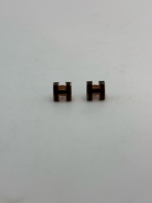 Mini Pop H Earrings Rose Gold Plated